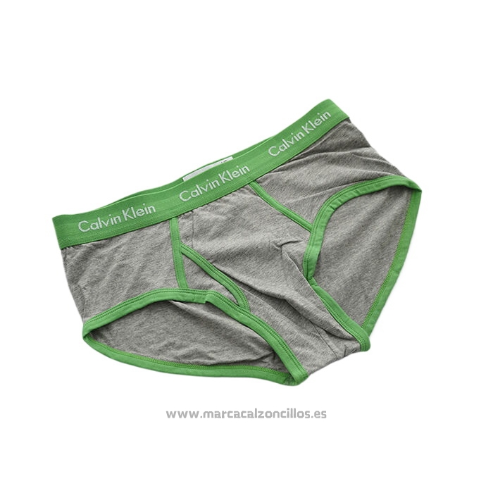 Slips Calvin Klein Hombre 365 Verde Gris